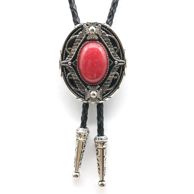 Ashore shop Western Cowboy Bolo Tie with Natural Stone