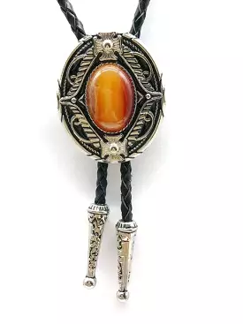 Ashore shop Western Cowboy Bolo Tie with Natural Stone