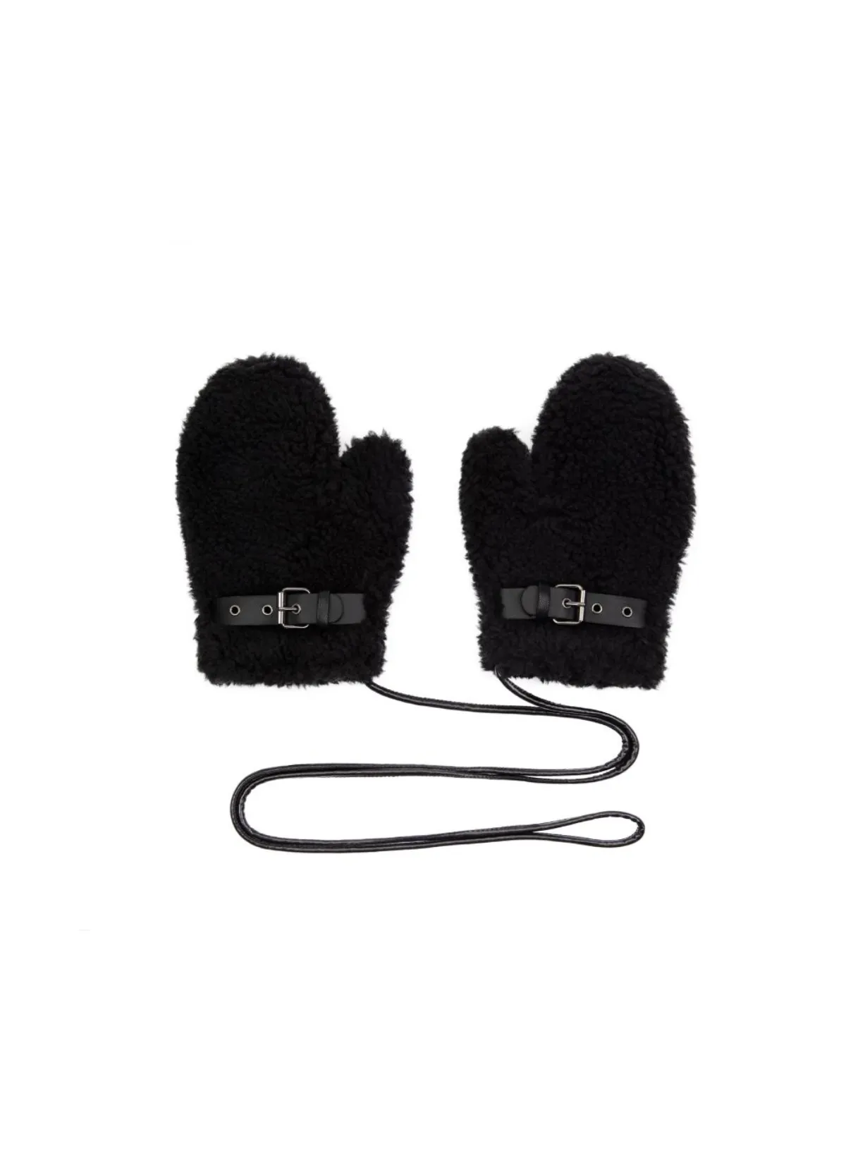 Black Teddy Mittens