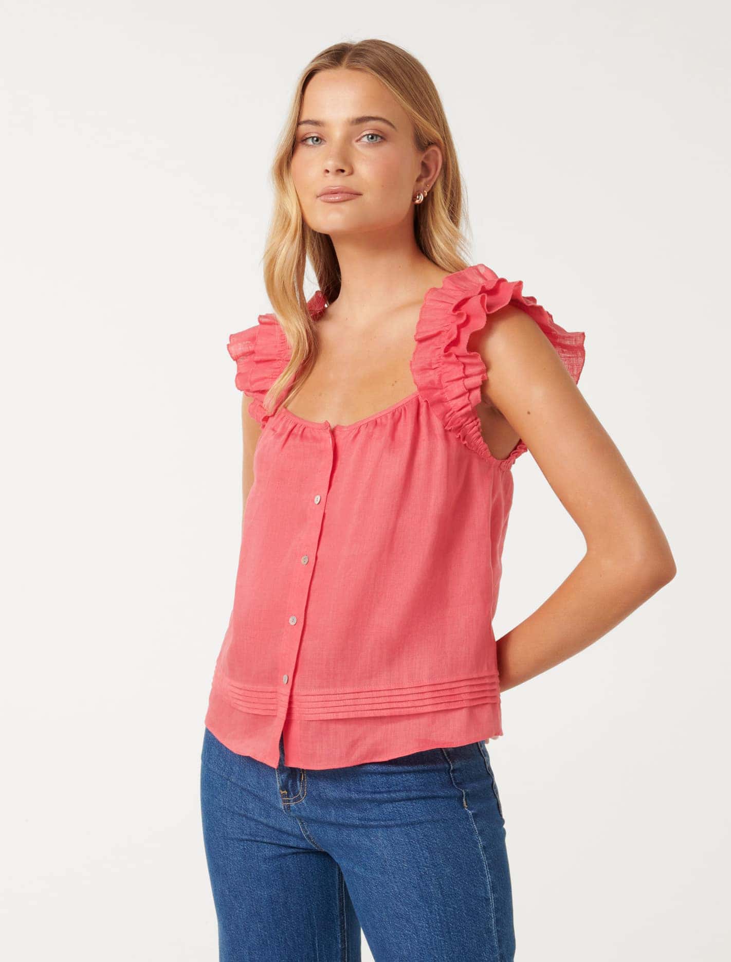 Breanna Babydoll Frill Top