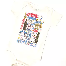 Chicago Boutique Map Onesie: 6 Months