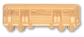 Chicago El Train Wooden Magnet