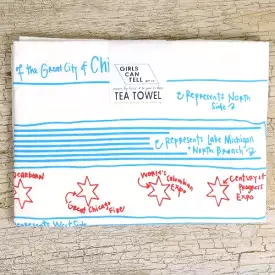 Chicago Flag Tea Towel