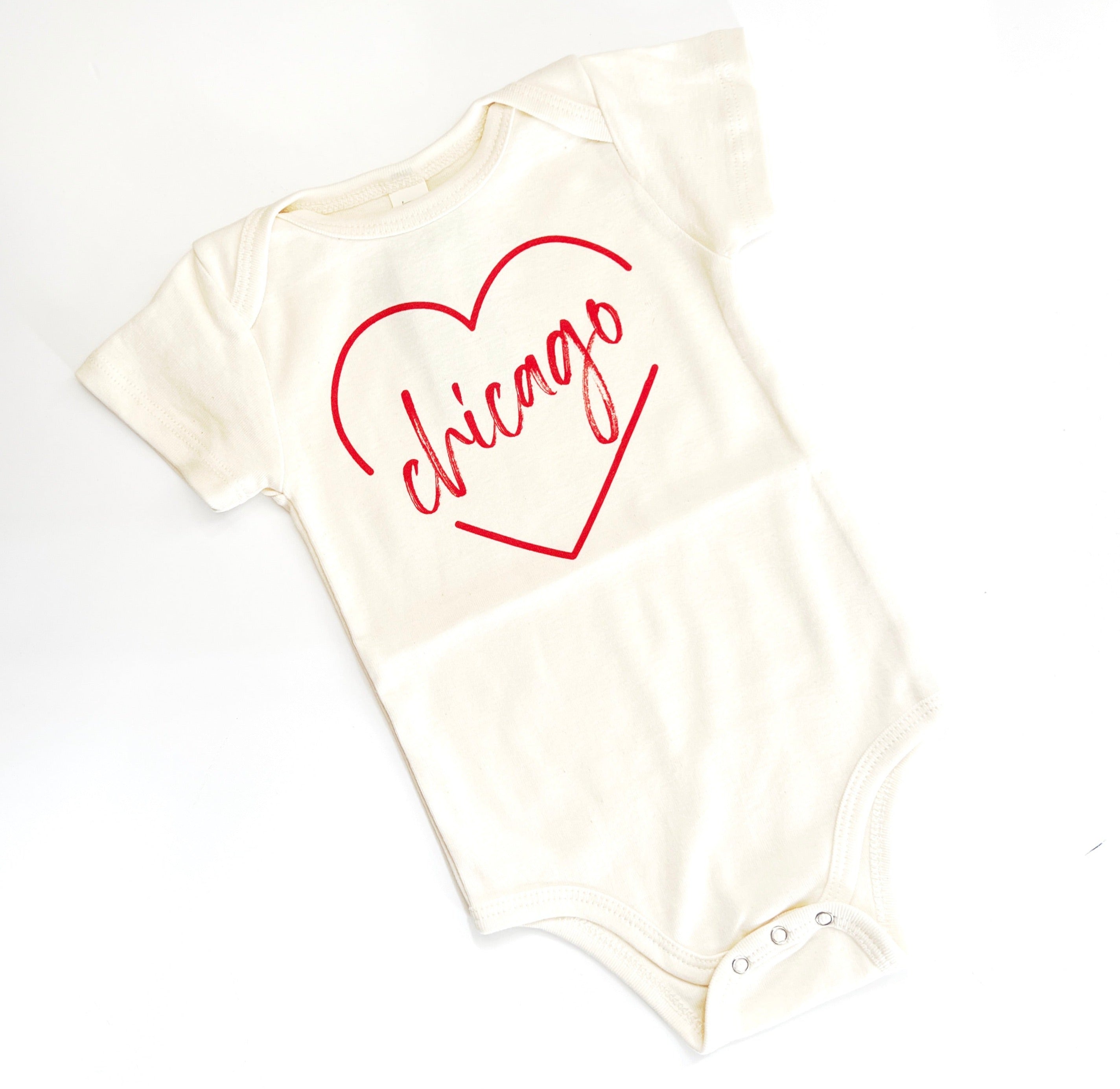 Chicago Heart Onesie: 6 Months