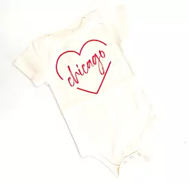 Chicago Heart Onesie: 6 Months