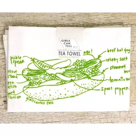 Chicago Hot Dog Tea Towel