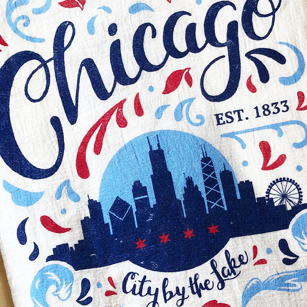 Chicago Skyline Tea Towel