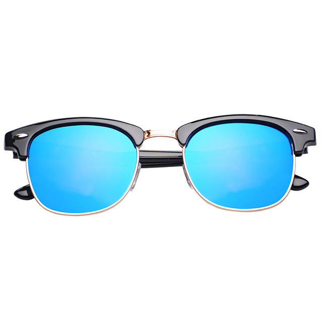 Classic Half Metal Frame Polarized Sunglasses Men Women