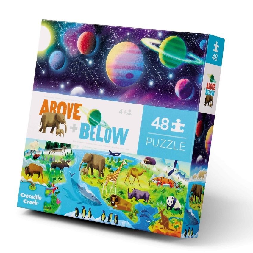 Crocodile Creek Above & Below Puzzle 48pc - Earth & Space