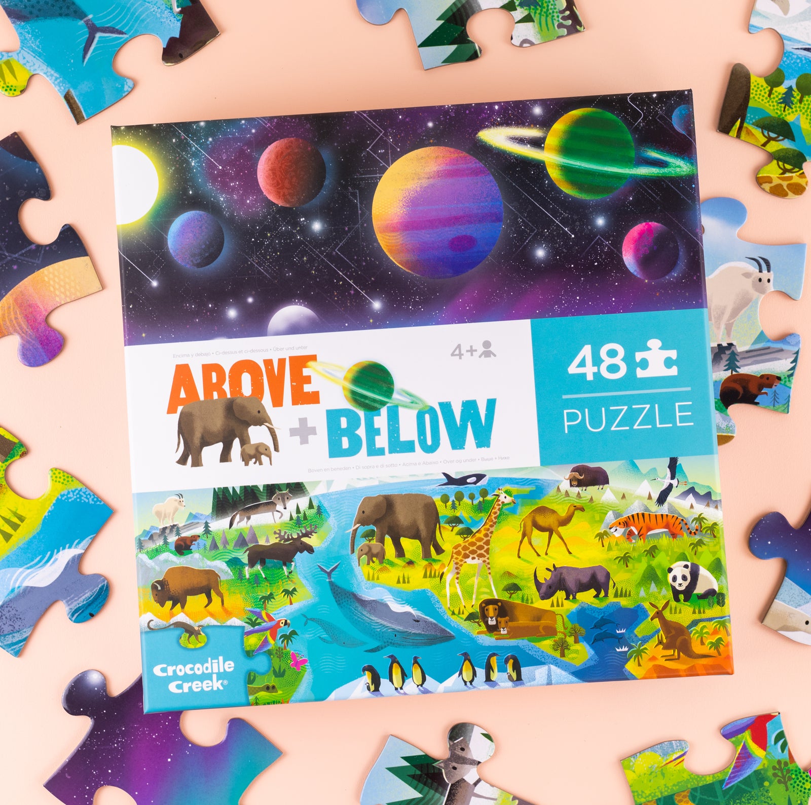 Crocodile Creek Above & Below Puzzle 48pc - Earth & Space