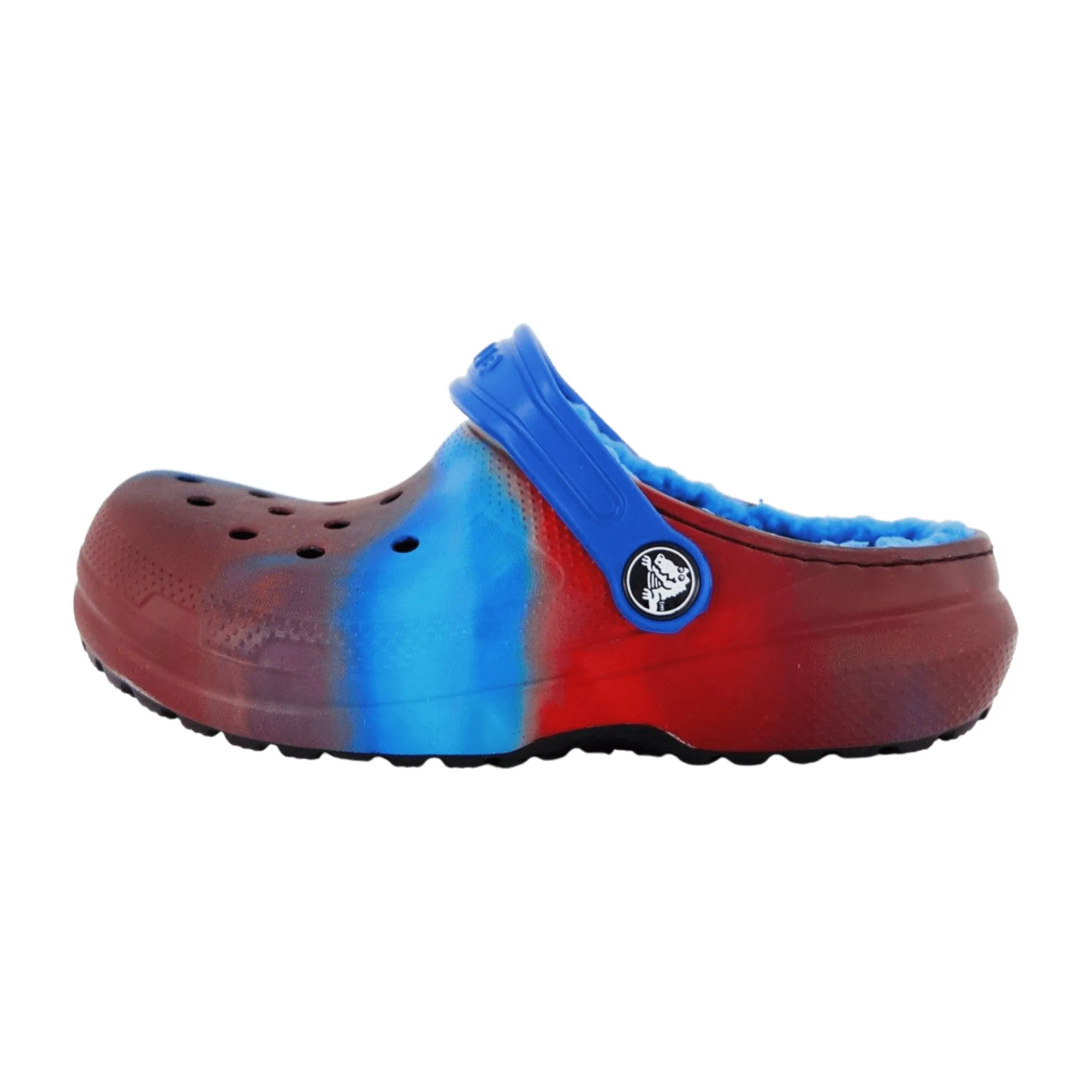 Crocs Classic Lined Kids Clogs - Comfortable Winter Slippers, Blue