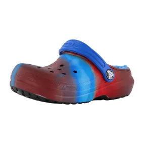 Crocs Classic Lined Kids Clogs - Comfortable Winter Slippers, Blue