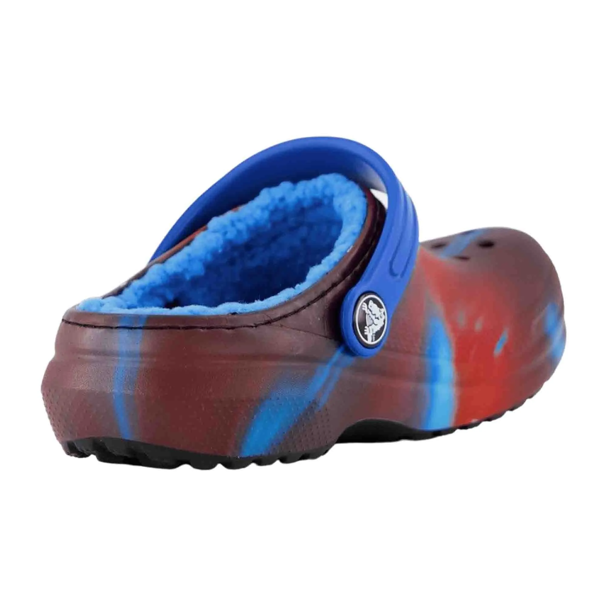 Crocs Classic Lined Kids Clogs - Comfortable Winter Slippers, Blue