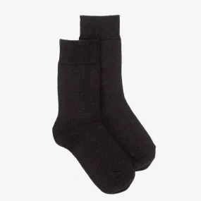 Dark Grey Wool Socks