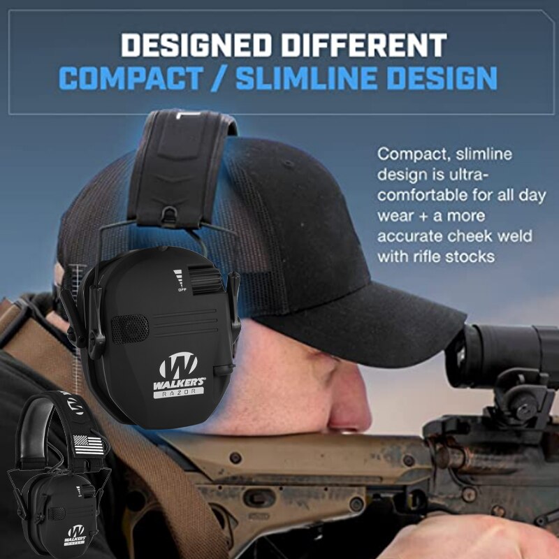 Earmuffs Active Headphones for Shooting Electronic Hearing Protection Ear Protect Noise Reduction Active Hunting Headphone