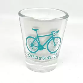 Evanston Bicycle Shot Glass