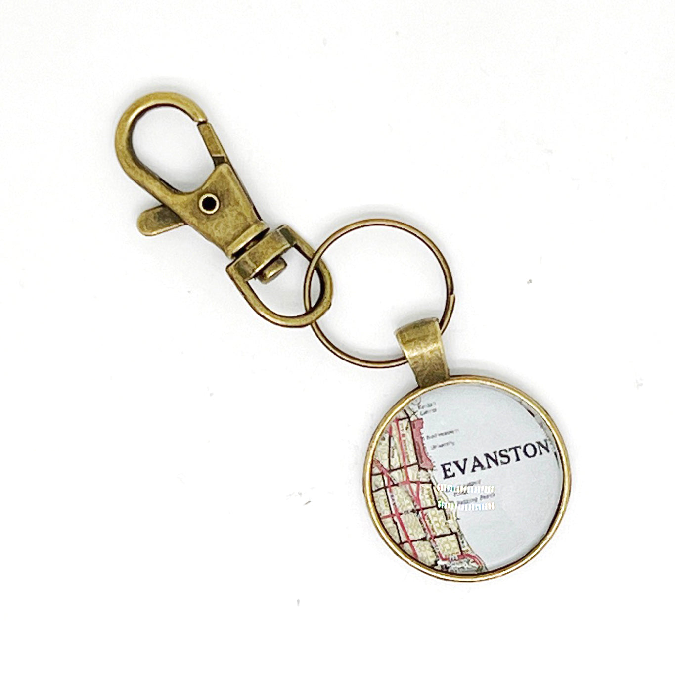 Evanston Map Key Chain