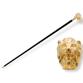 GOLD LION WALKING STICK