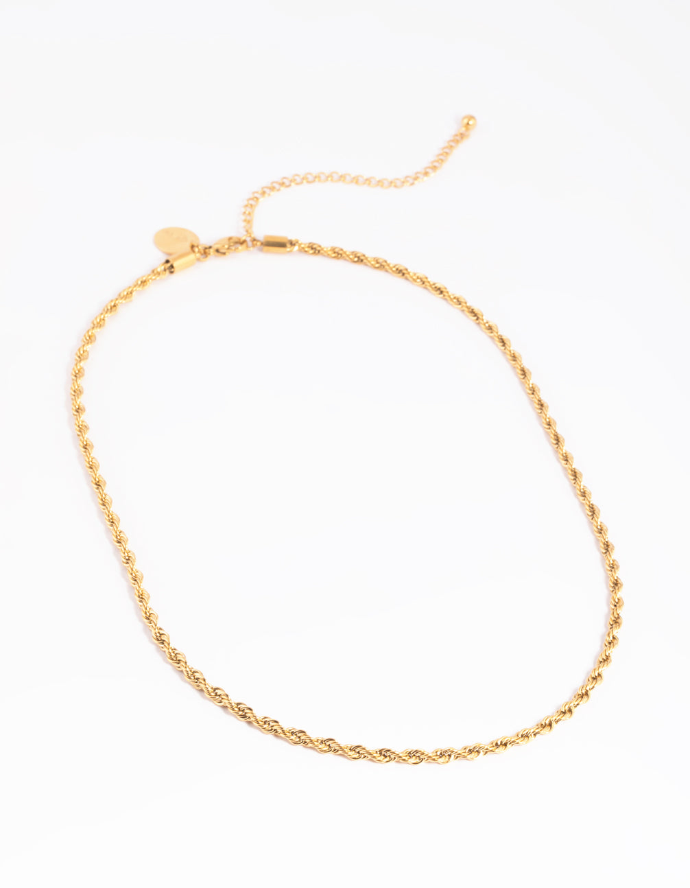 Gold Plated Stainless Steel Twisted Chain Necklace