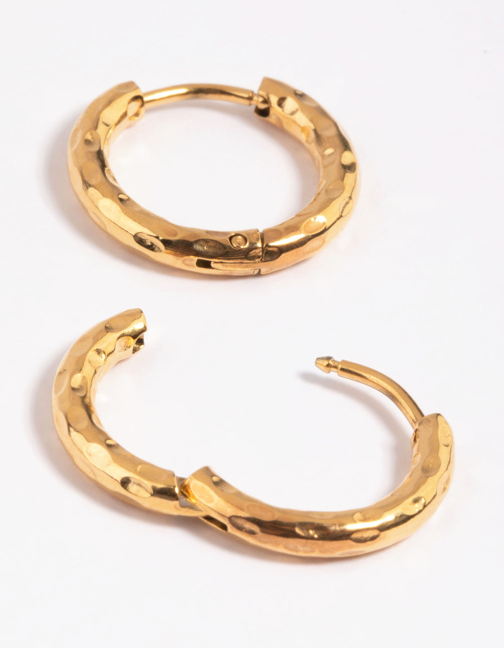 Gold Plated Surgical Steel Molten Hoop Earrings