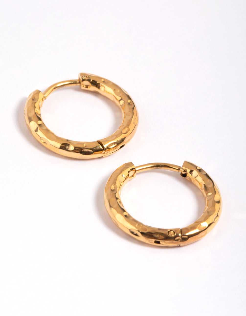 Gold Plated Surgical Steel Molten Hoop Earrings