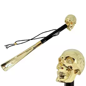 GOLD SKULL SHOEHORN