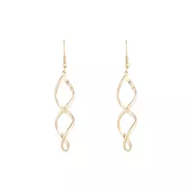 Gold Wave Drop Earrings