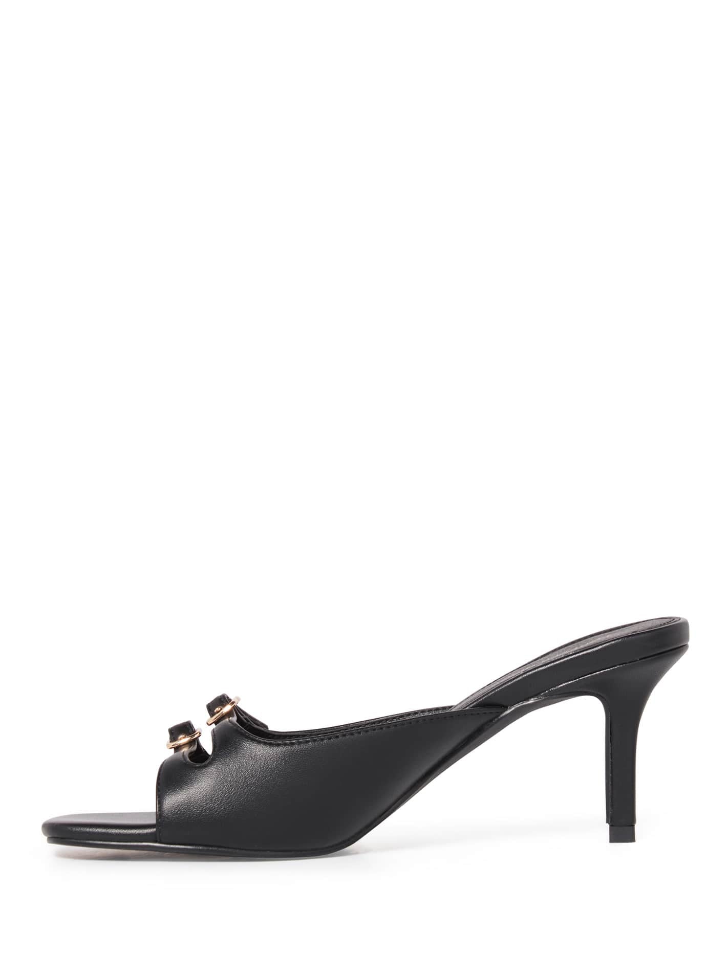 Helena Buckle Mule Heel