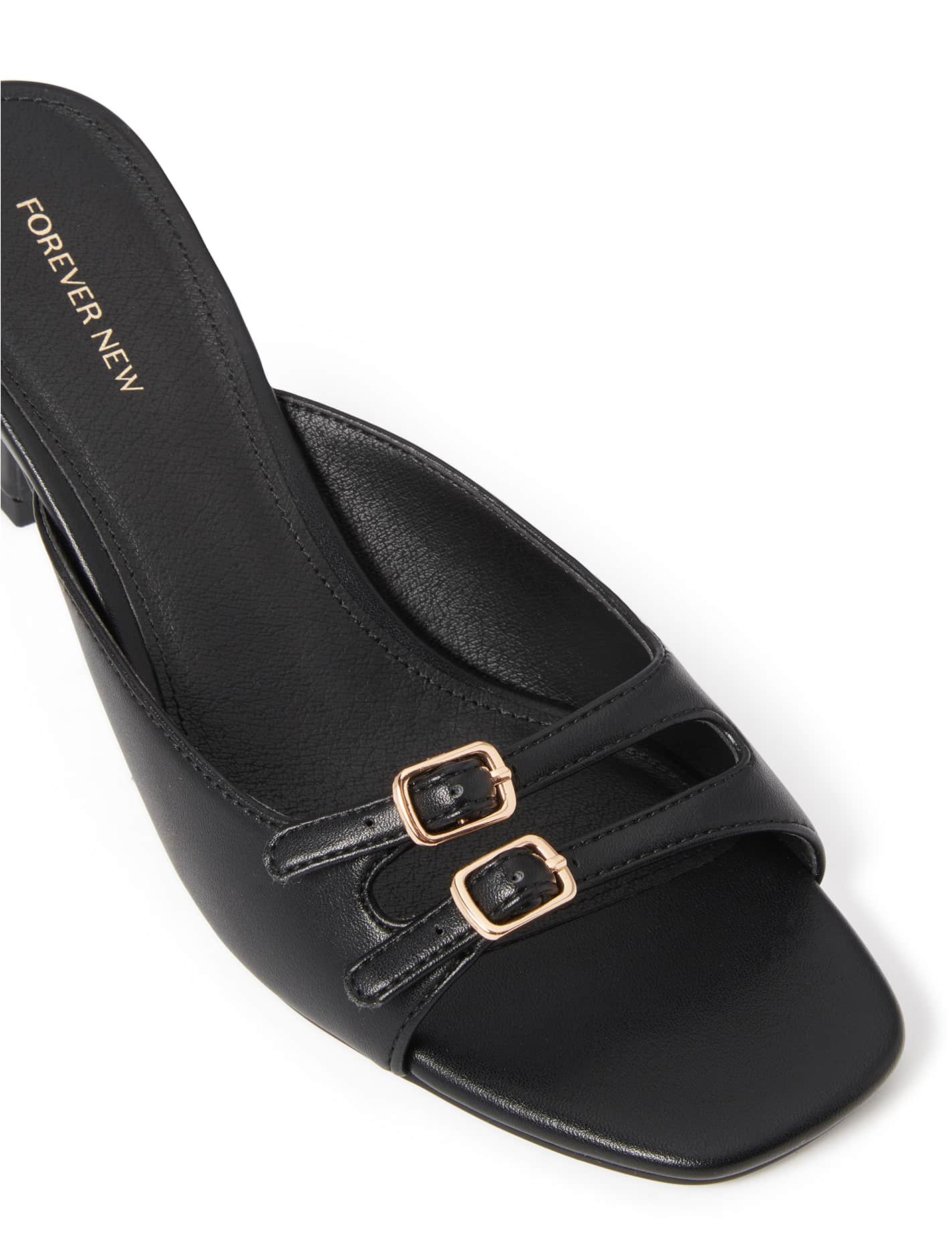 Helena Buckle Mule Heel