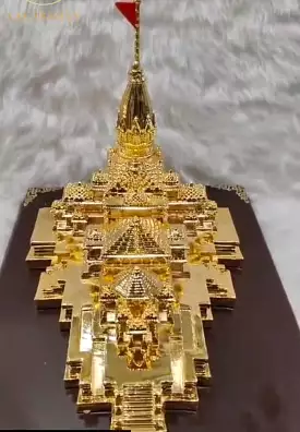 Jai Shri Ram ,Beautiful  Golden Model of Ram Mandir ,Ayodhya -SHAKI001RM