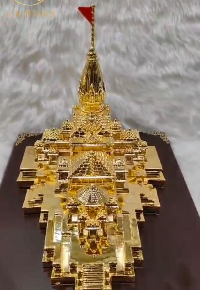 Jai Shri Ram ,Beautiful  Golden Model of Ram Mandir ,Ayodhya -SHAKI001RM