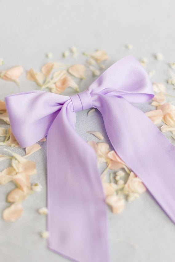 Lavender Luxe Satin Hair Bow