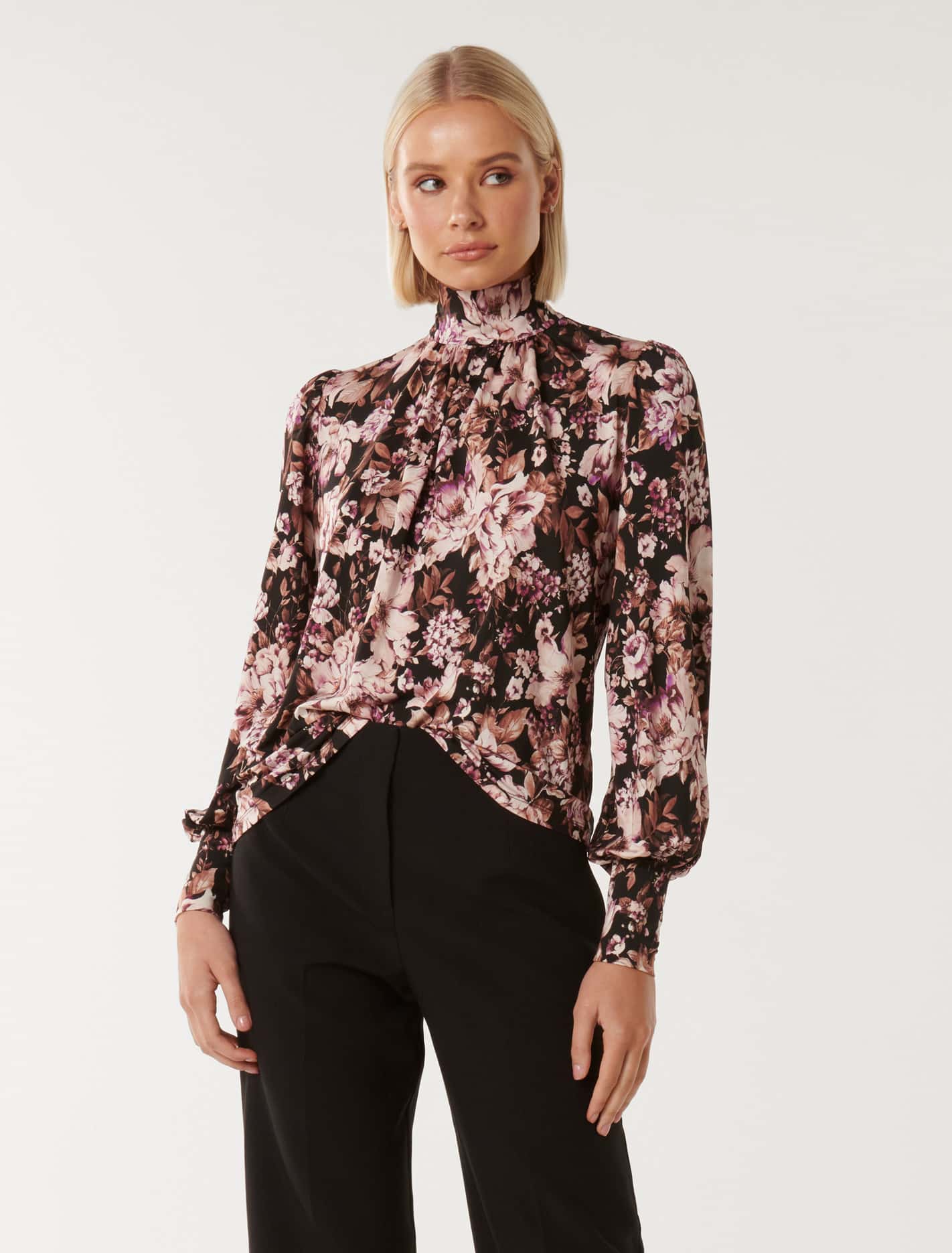 Mara Long Sleeve Printed Top