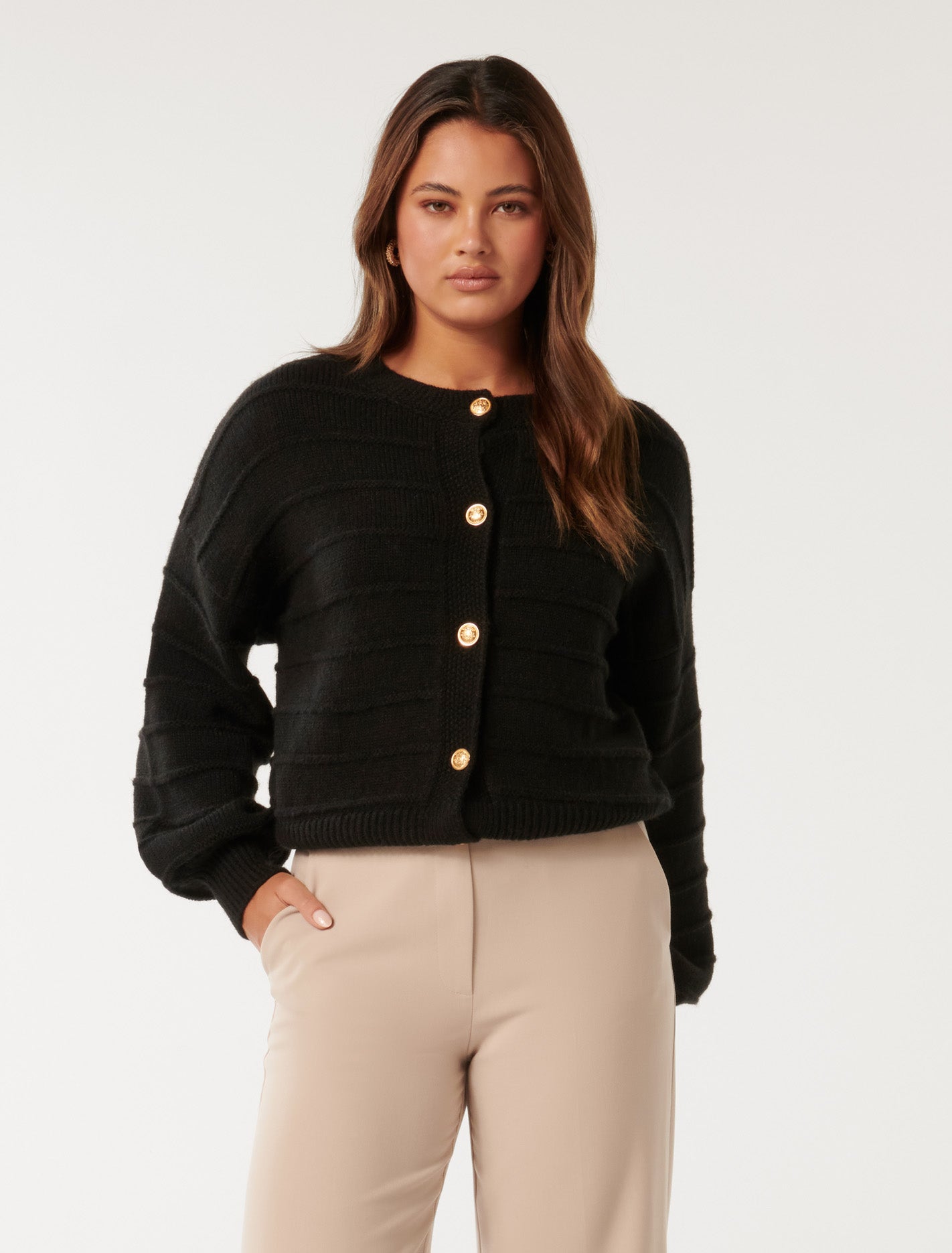 Monroe Cropped Knit Cardigan