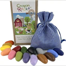 NEW - 16 Crayon Rocks FARM COLLECTION