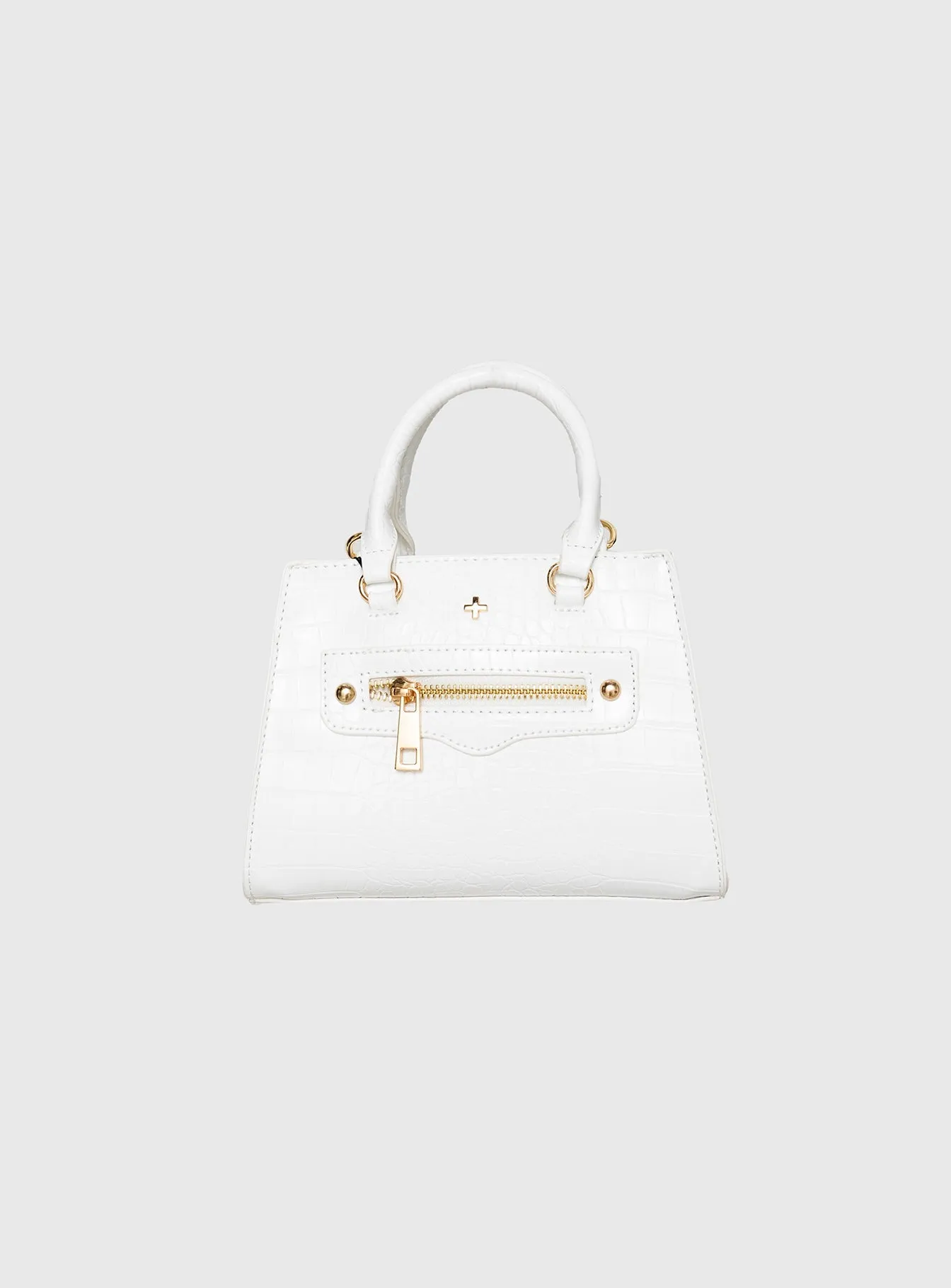 Peta & Jain Jaden Crossbody Bag White Croc