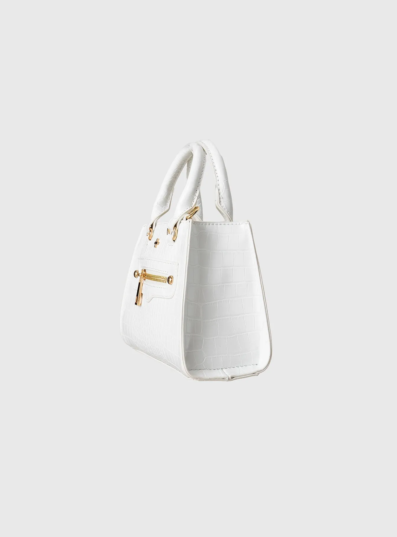 Peta & Jain Jaden Crossbody Bag White Croc