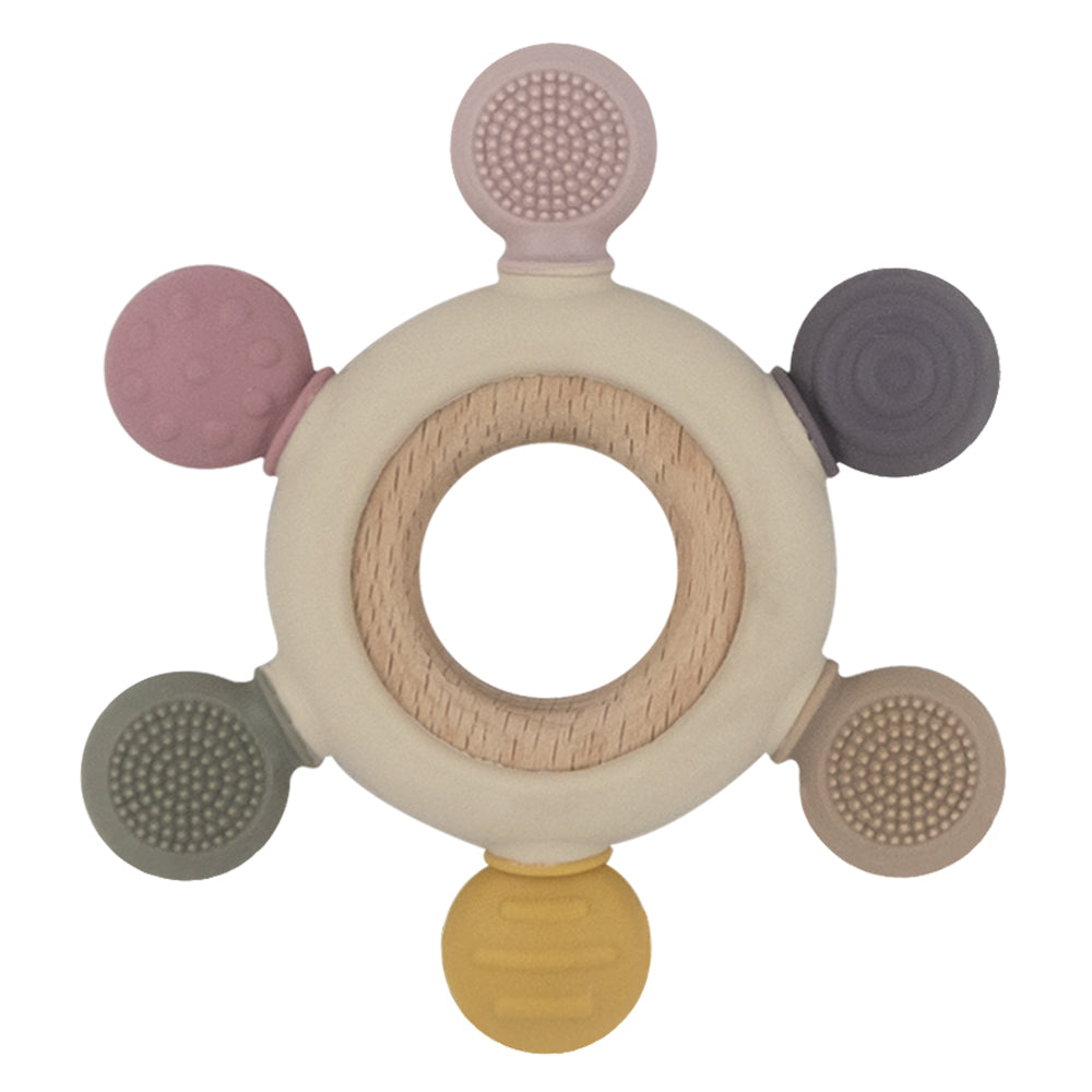 Playground Multi-Surface Teething Wheel - Rose