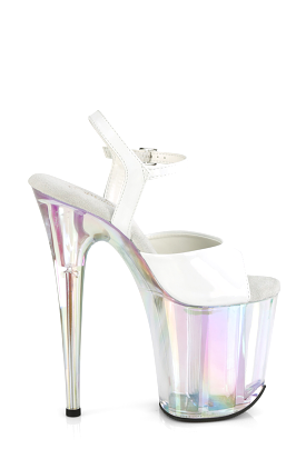 Pleaser USA Flamingo-809HT 8inch Pleasers - Holographic White