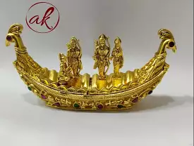 Ram Darbar,  Design Gold Finish Kumkum Dabbi for Gifting-SHYAM001RD