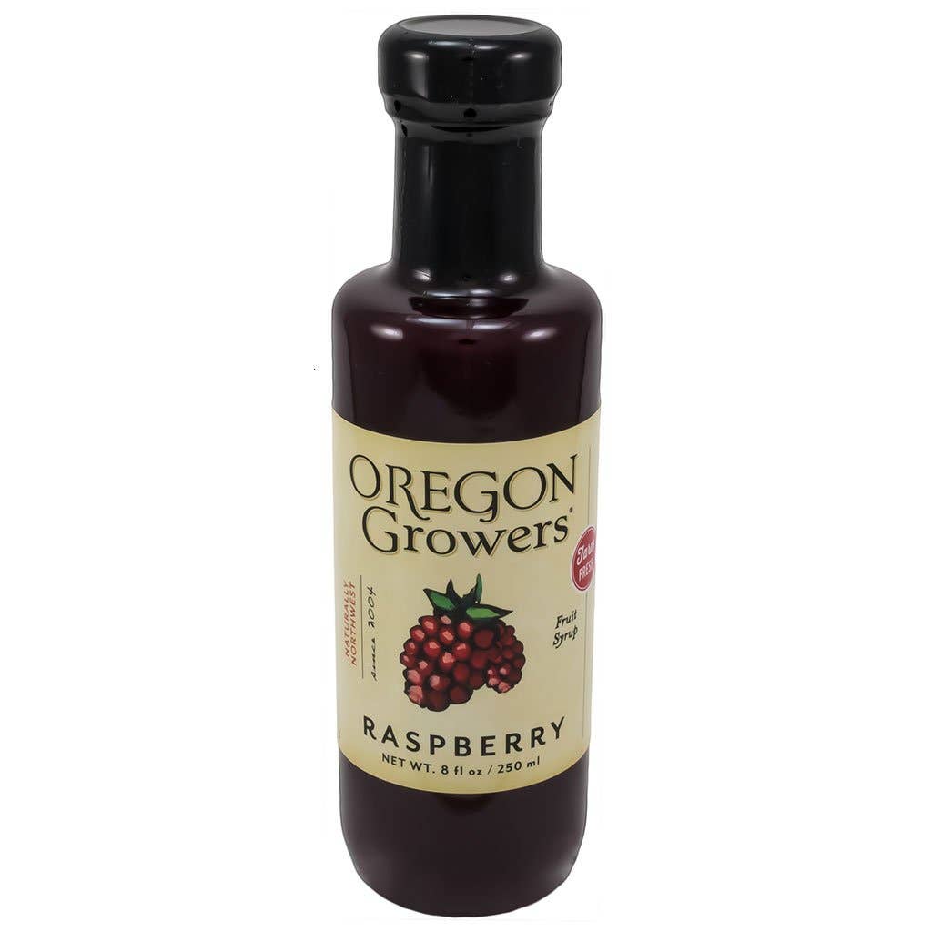 Raspberry Fruit Syrup by Oregon Growers 8 oz Made in USA