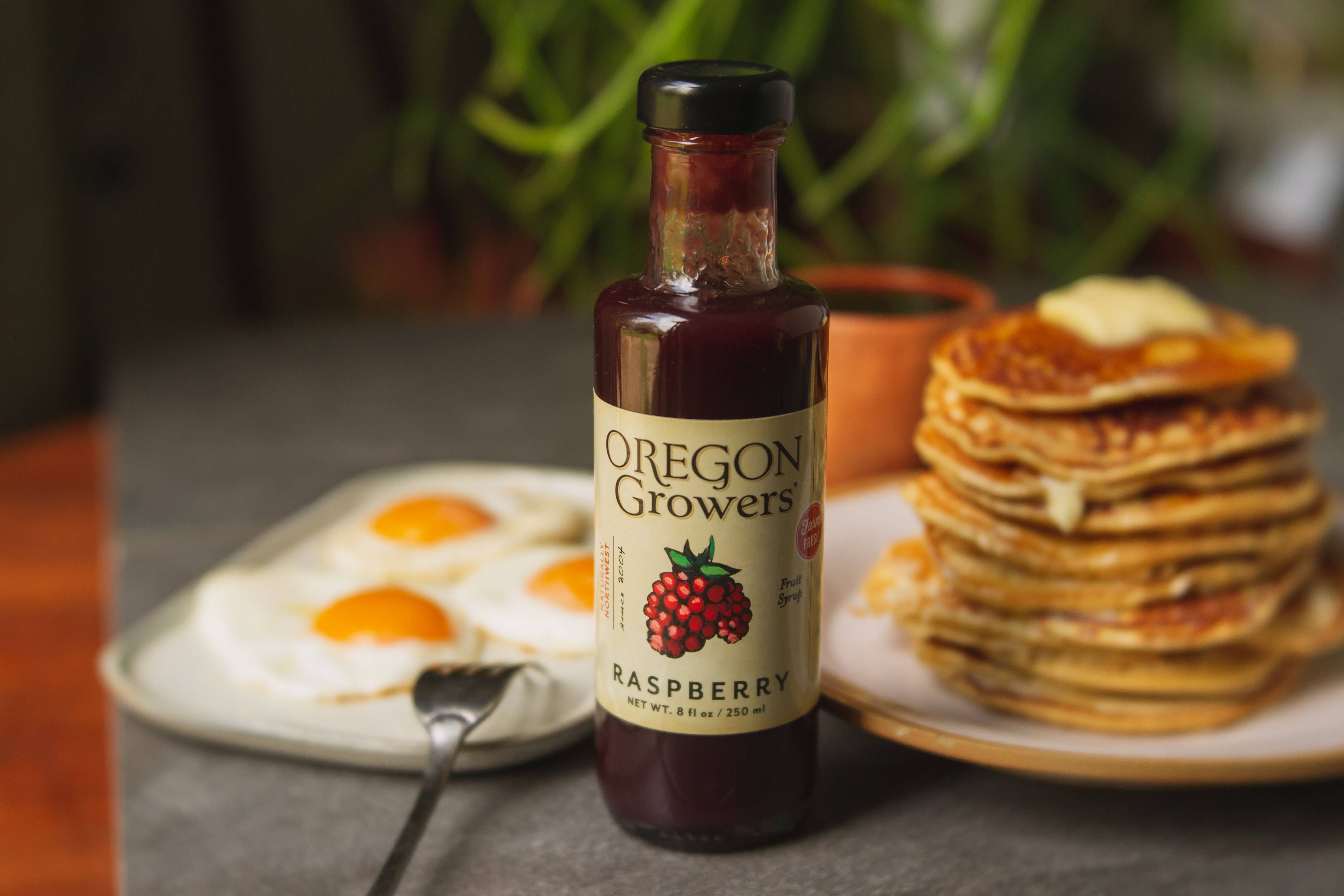 Raspberry Fruit Syrup by Oregon Growers 8 oz Made in USA