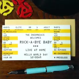 Rock-A-Bye Baby Ticket Card