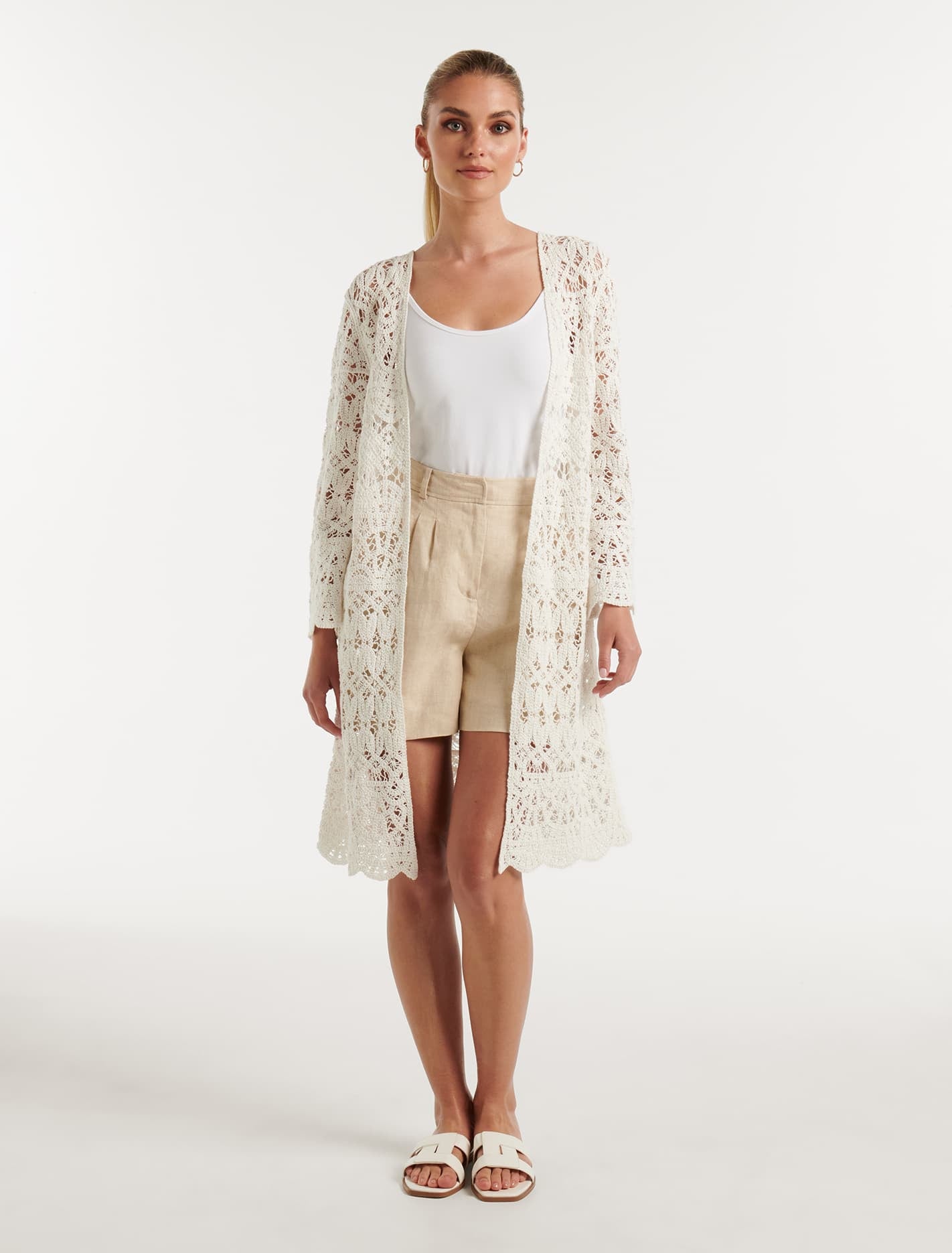 Simona Longline Crochet Kimono