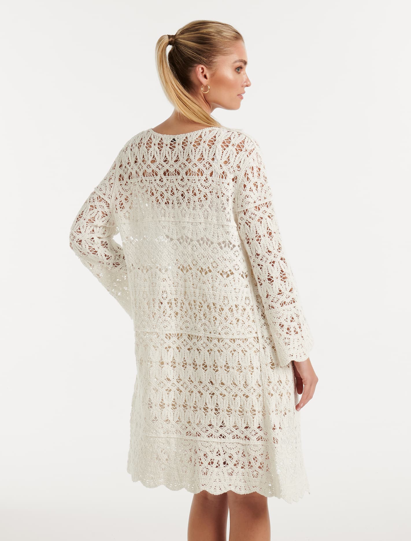 Simona Longline Crochet Kimono