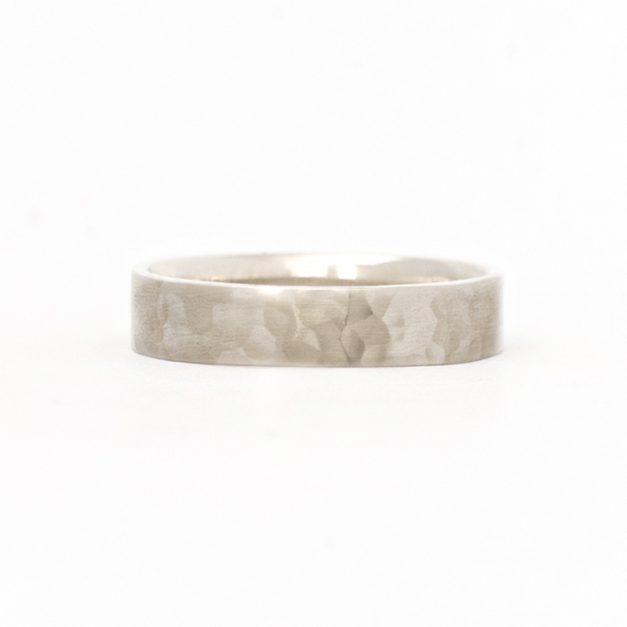 Square 5mm Hammered Band