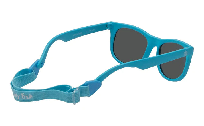 Ugly Fish PB004 Toddler Polarised Unbreakable Sunglasses - Blue Frame/Smoke Lens