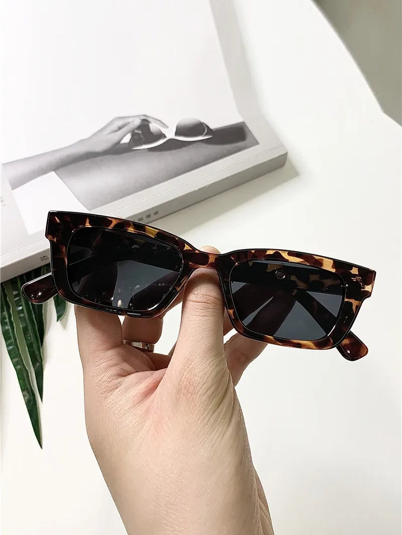 Women Rectangle Vintage Sunglasses Brand Designer Retro Points Sun Glasses Female Lady Eyeglass Cat Eye Driver Goggles